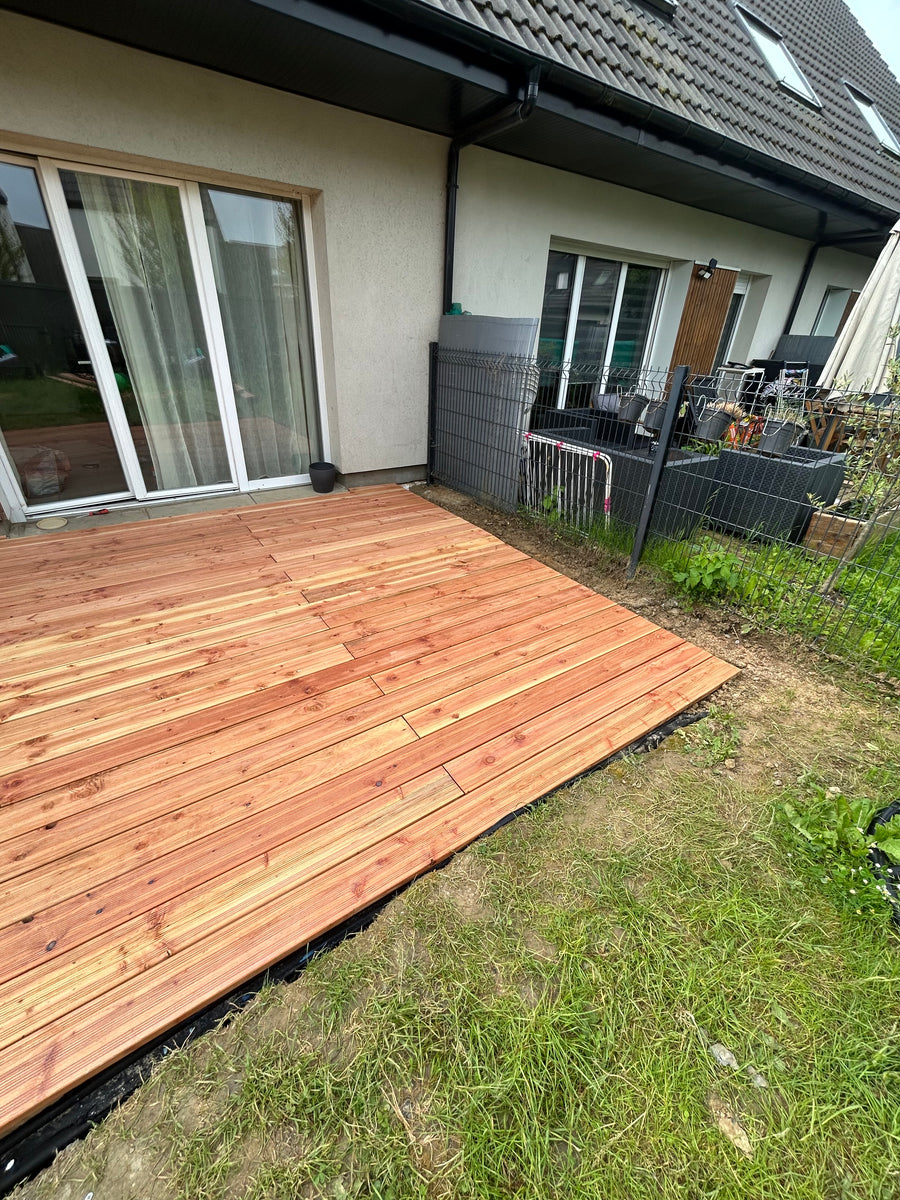 Pose de la terrasse en bois