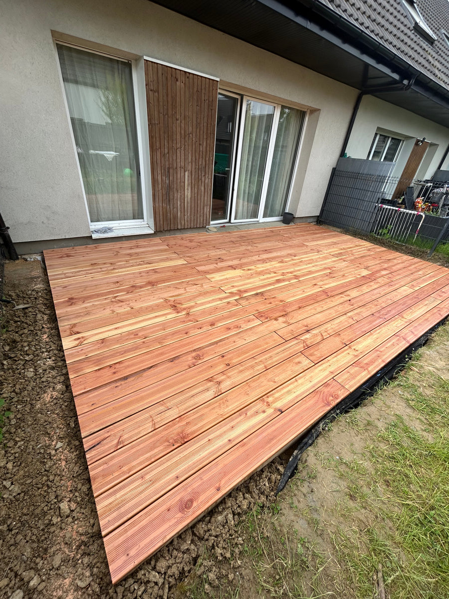 Pose de la terrasse en bois